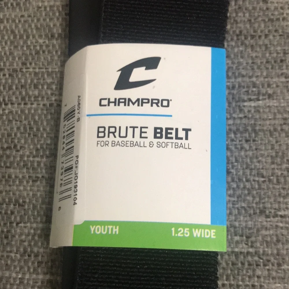 Champro Youth 1.25” Brute Baseball Belt Black